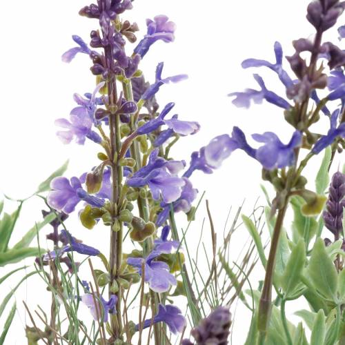 Blumendeko Lavendel im Topf Kunstpflanzen