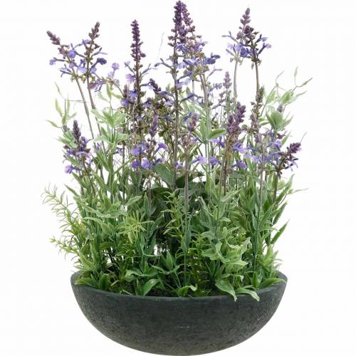 Lavendelbusch Natural 45cm FT künstlicher Lavendel Kunstblumen Kunstpflanzen 