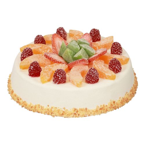 Floristik24 Lebensmittelattrappe, künstliche Torte mit Früchten Ø23cm H8,5cm