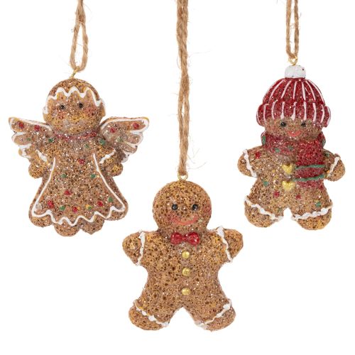 Deko Anhänger Künstliche Lebkuchenfiguren zum Aufhängen 7cm 3St kaufen | Floristik24.de