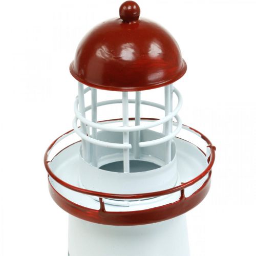 Artikel Leuchtturm Rot Maritime Deko Metall Sommerdeko
