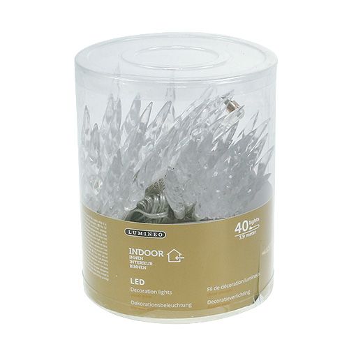 Floristik24 Lichterkette Eiszapfen 40 LEDs Warmweiß 3,9m