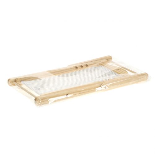 Floristik24 Deko Liegestuhl Grau-Weiß H24cm