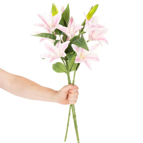 Kunstblume Lilie Stielblume Dekoration 68cm 3St | Floristik24.de