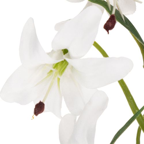 Künstliche Lilie weiß langer Blütenzweig dekorativ 80cm | Floristik24.de