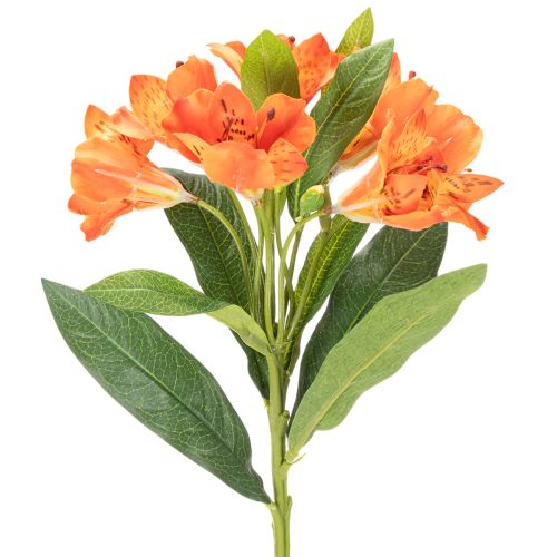 Kunstblume Alstroemeria Orange künstlicher Blumenstrauß Dekoration 75cm 3St | Floristik24.de