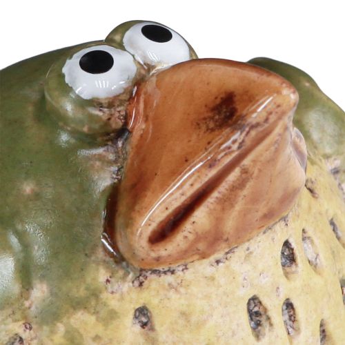 Floristik24 Lustiger Vogel Keramik Deko Frühling Grün 9×7,5×6,5cm 3 St