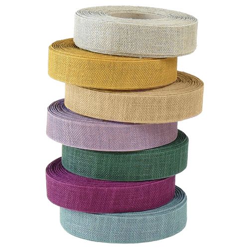 Dekoband Nature Basic Leinenband Verschiedene Farben 25mm 20m
