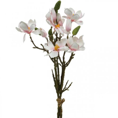 Künstliche Magnolienzweige Rosa Kunstblumen H40cm 4St im Bund