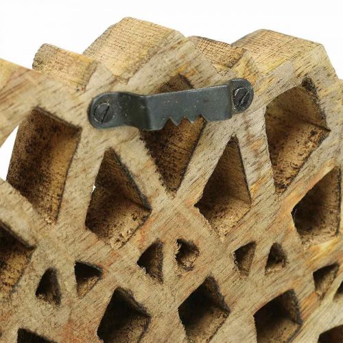 Floristik24 Mandala zum Hängen, Wandschmuck, Sommer, Holzdeko Natur Ø30cm