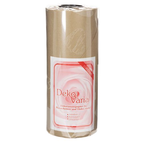 Manschettenpapier 25cm 100m Natur Herzen – Nassfestes Floristenpapier | Floristik24.de