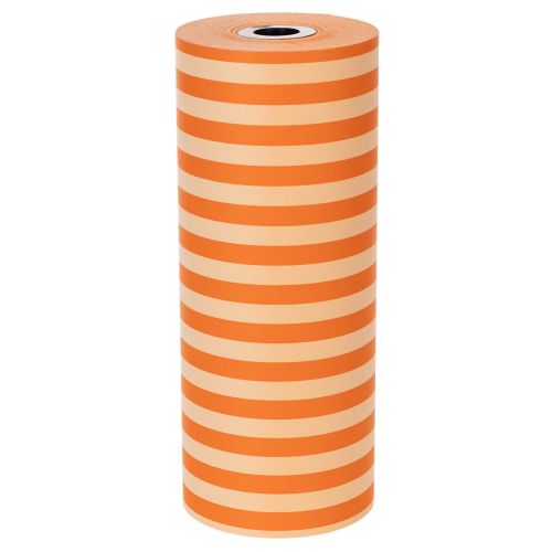 Manschettenpapier Rolle Orange gestreift 25cm 100m | Floristik24.de