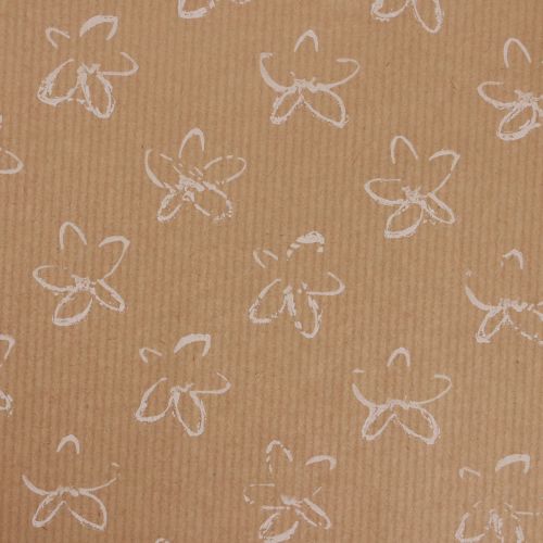 Floristik24 Manschettenpapier Seidenpapier Natur Blüten 25cm 100m