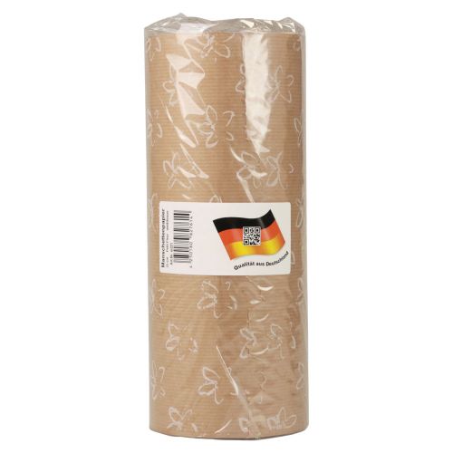 Floristik24 Manschettenpapier Seidenpapier Natur Blüten 25cm 100m