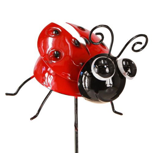 Floristik24 Marienkäfer und Biene mit Stab Gartendeko Metall 46cm 2St