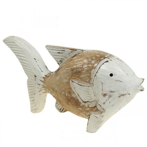 Floristik24 Maritime Deko Fisch Holz Holzfisch Shabby Chic 28×15cm