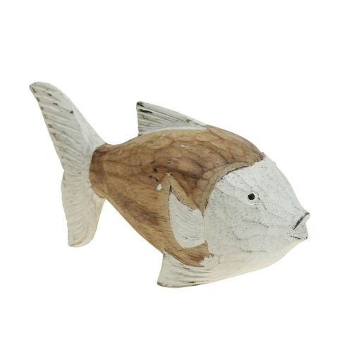 Floristik24 Maritime Deko Fisch Holz Holzfisch Shabby Chic 17×8cm