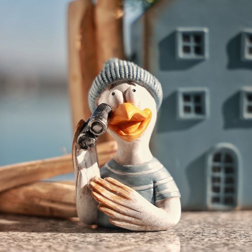 Artikel Maritime Deko Möwe Tischdeko Blau Weiß Silber H11cm 2St