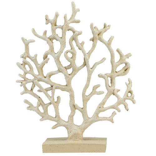 Floristik24 Maritime Tischdeko Koralle Beige Deko Koralle Polyresin H20cm