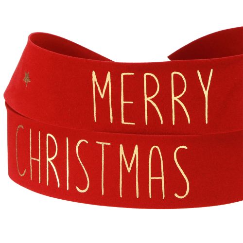Floristik24 Merry Christmas Dekoband Zierband Rot Gold B40mm L5m