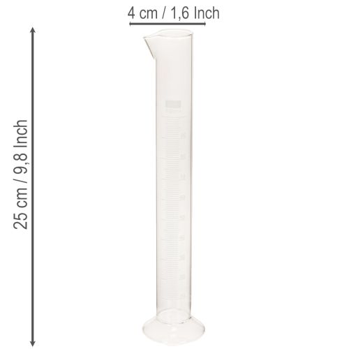 Messzylinder mit Sockel M mit Skala 100ml und Ausguss 25cm | Floristik24.de
