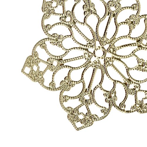 Metallblüte mit Ornament Ø5,5cm Gold 24St | Floristik24.de