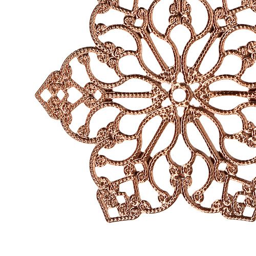 Floristik24 Metallblüte mit Ornament Ø5,5cm Kupfer 24St