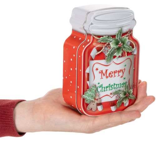 Metalldose Keksdose Weihnachtsmotiv im Keksglas-Design 15cm 2St | Floristik24.de