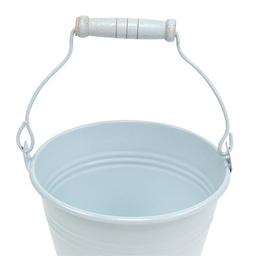 Metalleimer Weiß Ø10cm H8cm 10St | Floristik24.de