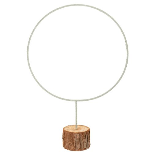 Dekoring rund auf Holzsockel Metall für Trockenblumen 52cm kaufen | Floristik24.de