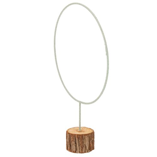 Dekoring rund auf Holzsockel Metall für Trockenblumen 52cm | Floristik24.de