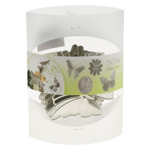 Floristik24 Metallschmetterlinge Silber 6,5cm 25St