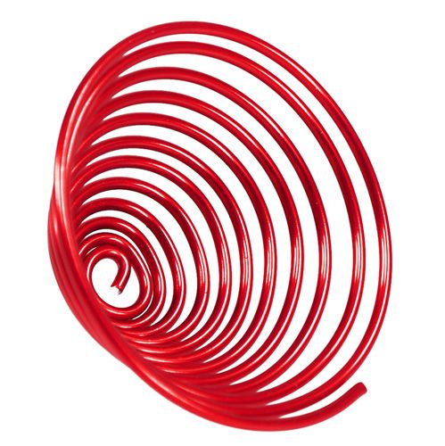 Floristik24 Aluminium Drahtschnecke Metallschnecke Rot 2mm 120cm 2St