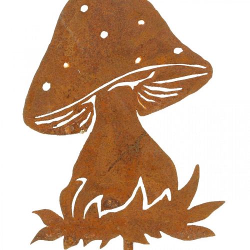 Floristik24 Gartenstecker Pilz Rost Fliegenpilz Herbstdeko Garten 47cm