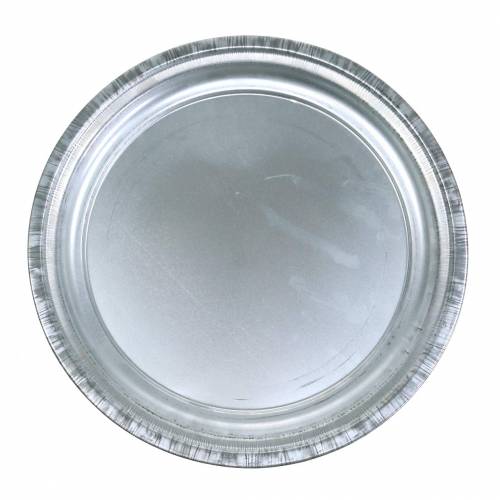 Artikel Deko-Teller Metall Silber Glänzend Ø34cm H3cm