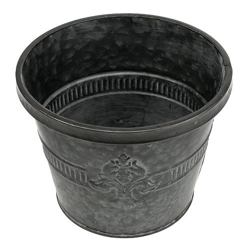 Floristik24 Metalltopf Zink mit Muster Ø18,5cm H14,5cm