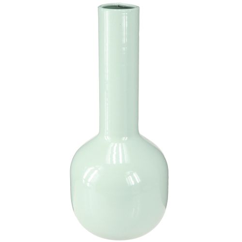 Floristik24 Metallvase Emaille Vase in Mint Grün Ø10,5cm H25,5cm