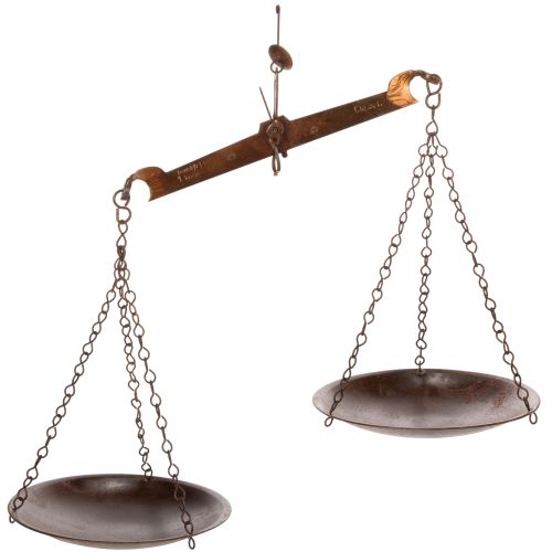 Waage Dekoration im nostalgischen Design für die Küche und das Wohnzimmer Vintage Flair 58cm