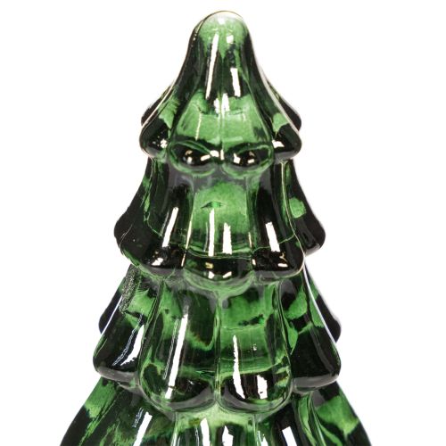 Glas Tannenbaum mit LED Tischdeko Weihnachten 13cm 2St | Floristik24.de