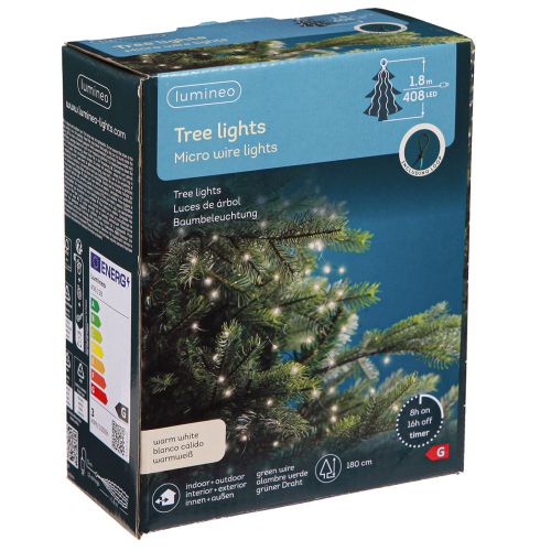 Micro LED Lichterkette Weihnachtsbeleuchtung Timer 180cm | Floristik24.de