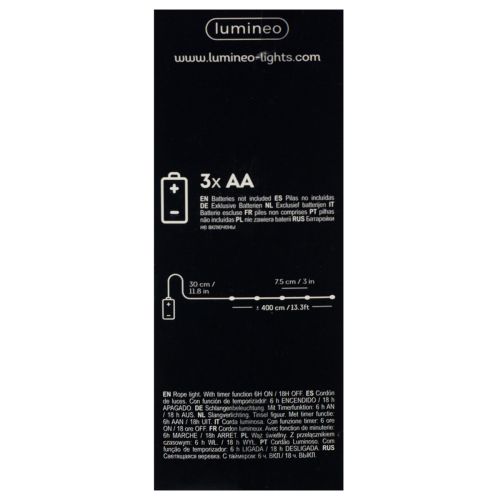 Artikel Micro LED Lichterkette mit Kordel Indoor Warmweiß 390cm