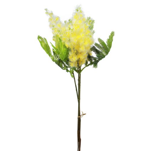 Artikel Kunstpflanze Silber-Akazie Mimose Gelb blühend 53cm 3St