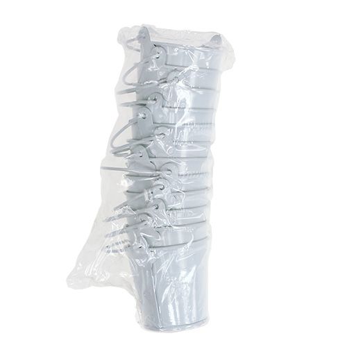 Floristik24 Mini Eimer Weiß Ø6cm H6cm 12St