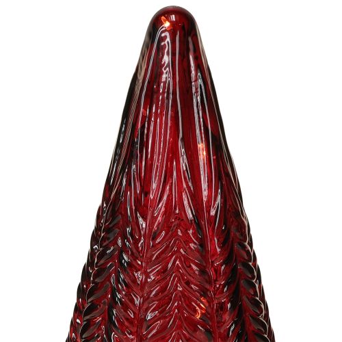 Artikel Mini Glas Weihnachtsbaum LED Rot Grün Braun 18cm 3St