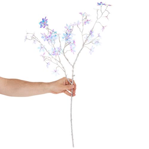 Künstlicher Blütenzweig mit irisierenden Blüten 80cm | Floristik24.de