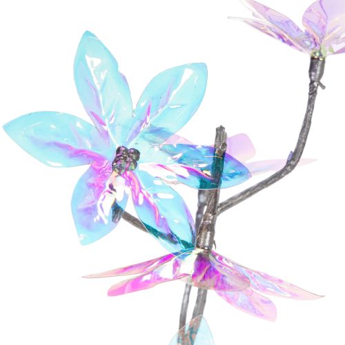 Künstlicher Blütenzweig mit irisierenden Blüten 80cm | Floristik24.de