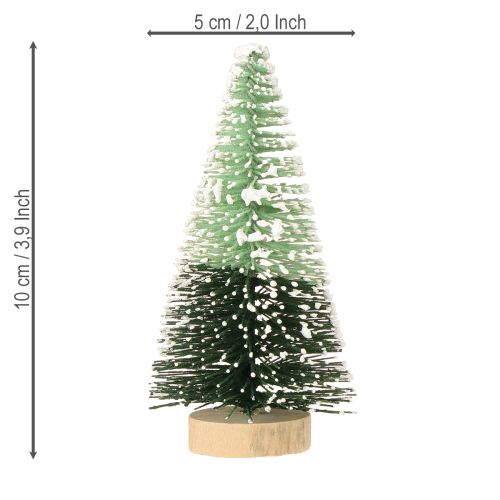 Artikel Mini Tannenbaum künstlich mit Schnee Ø5cm H10cm 6 St