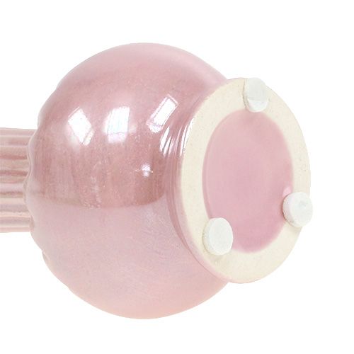 Floristik24 Mini Vase Perlmutt Rosa Ø5cm H10cm 6St