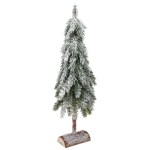Floristik24 Mini Weihnachtsbaum Beschneit Grün Weiß mit Sockel H60cm