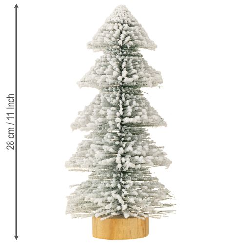 Artikel Mini Weihnachtsbaum beleuchtet LED Tanne mit Schnee 28cm